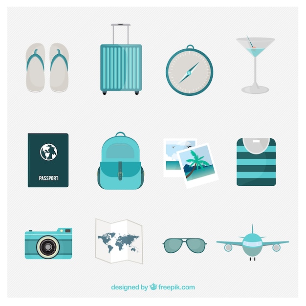 Free vector tourism icons