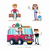 Free vector tourist collection