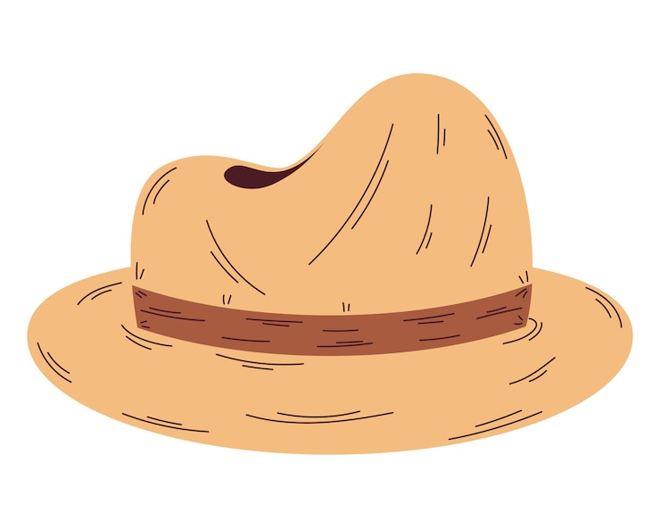Free Vector tourist hat accessory