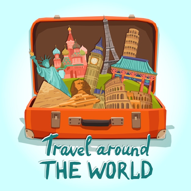 Tourist Suitcase Illustration