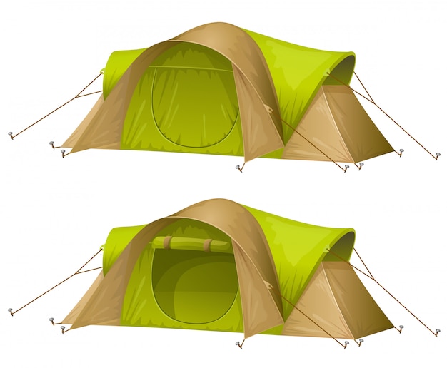 Free vector tourist tents