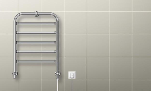 Towel heater rail warmer plugged in coil dryer