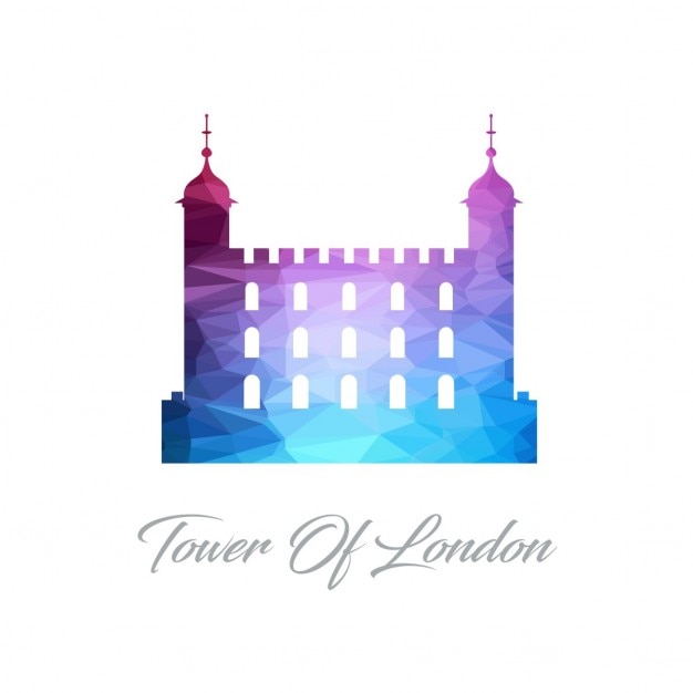 免費 Vector 倫敦塔 (tower of london) 是一個多角形的建築