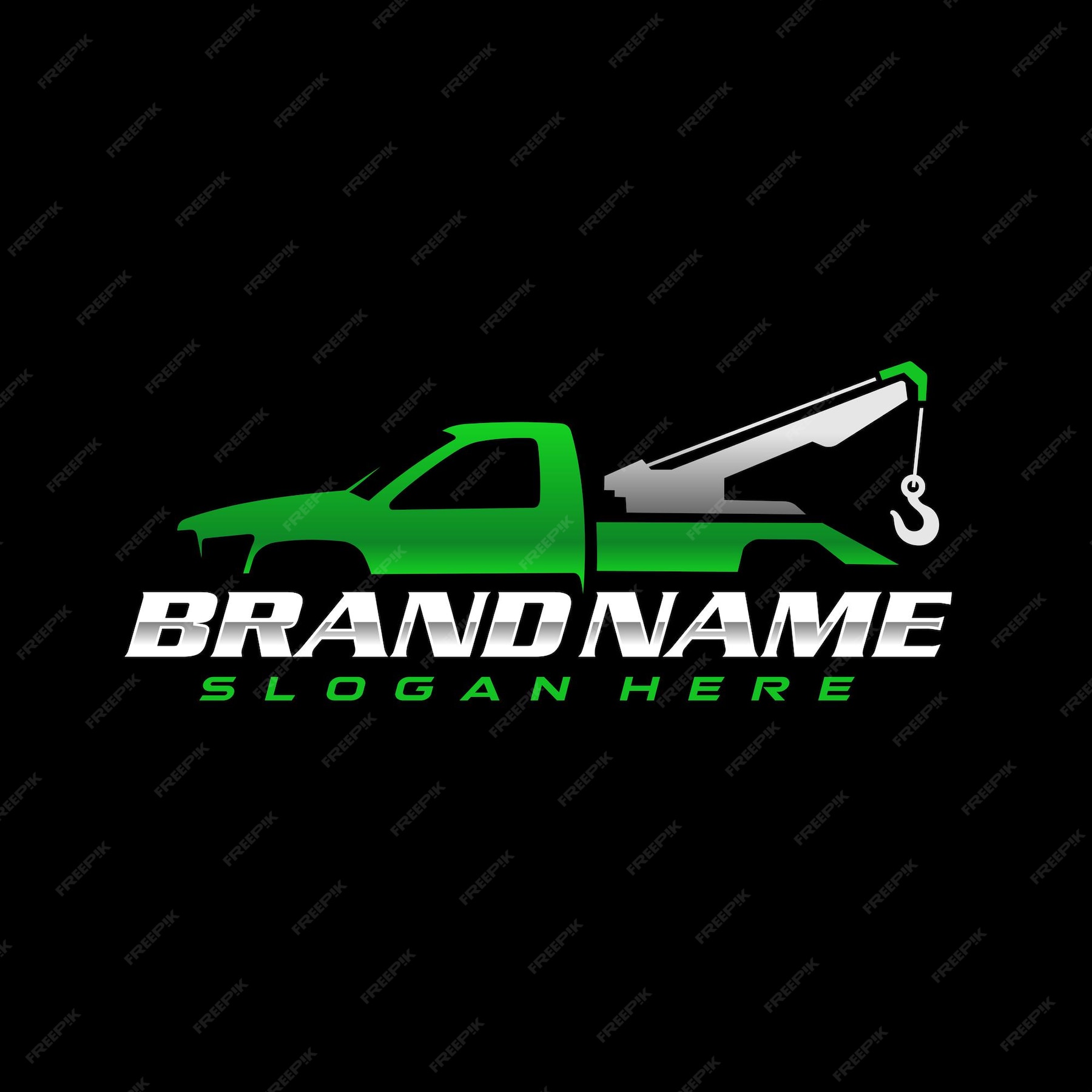 Premium Vector Towing logo template Premium Vector Towing logo template