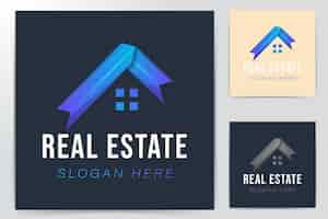 Free vector town building, real estate logo ideas. inspiration logo design. template vector illustration. isolated on white background