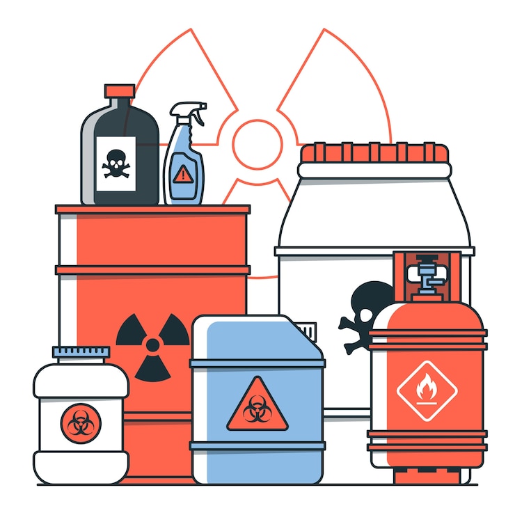 Free Vector toxic chemicals illustration