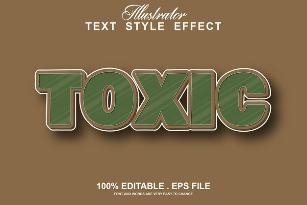 Toxic text effect editable