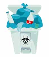 Бесплатное векторное изображение Контейнер для токсичных отходов