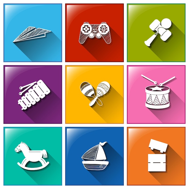 Free vector toy icons