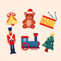 Free vector toys desired by children flat design