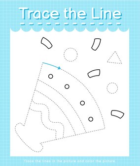 Проследите линию следа за пунктирными линиями и раскрасьте изображение партии
