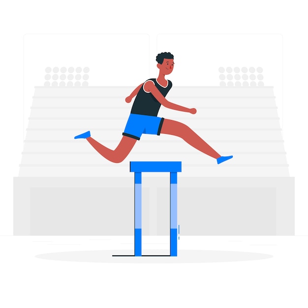 Free vector track and field illustration concept