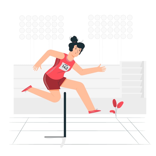 Free vector track and field illustration concept