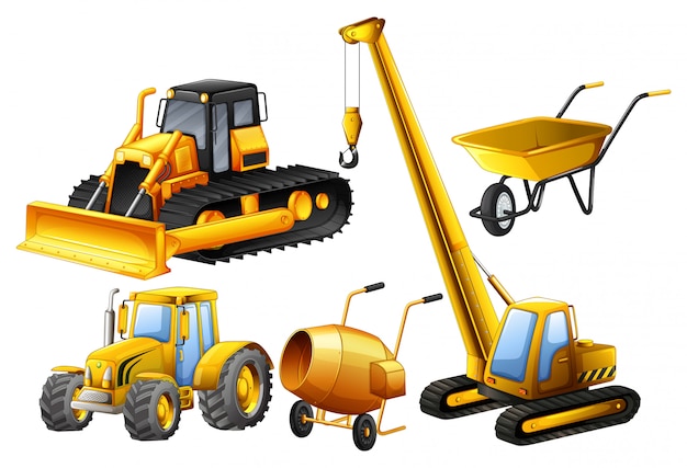 Трактора и другие транспортные средства, используемые на строительной площадке