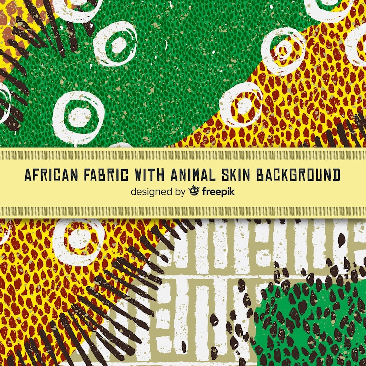 Free Vector traditional african fabric print background