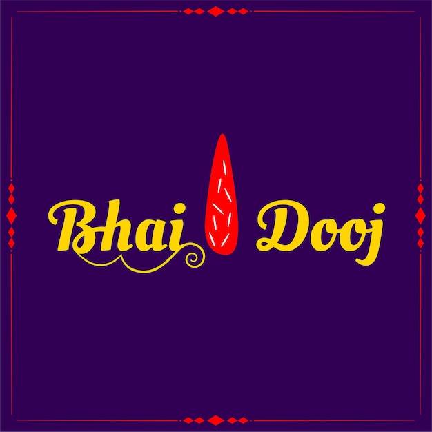 Traditional bhai dooj tilak  purple background 