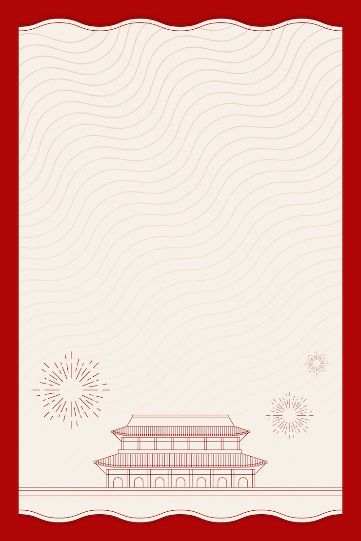 Free Vector traditional chinese design card copy space with tiananmen square