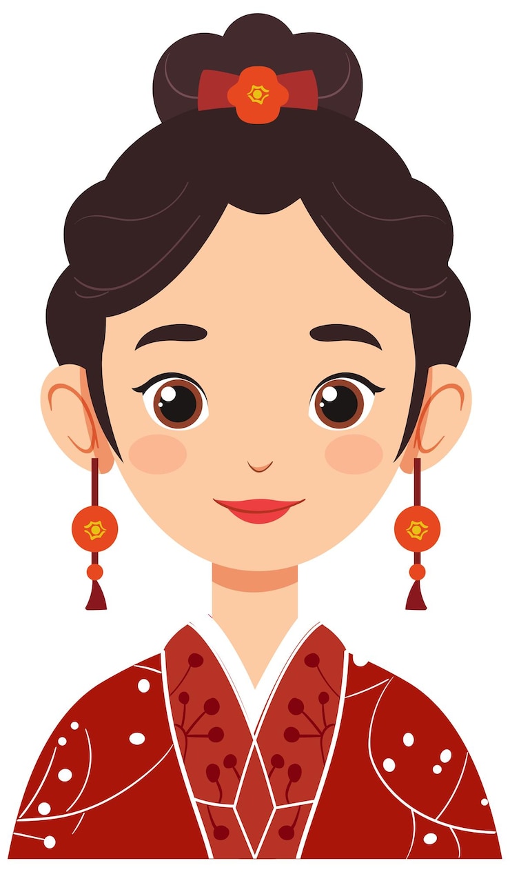 Free Vector traditional chinese woman avatar