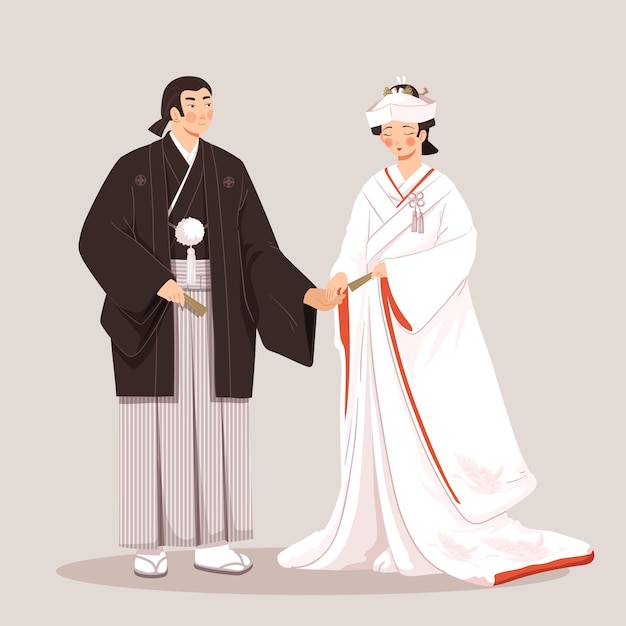 Традиционная одежда с женщиной и мужчиной