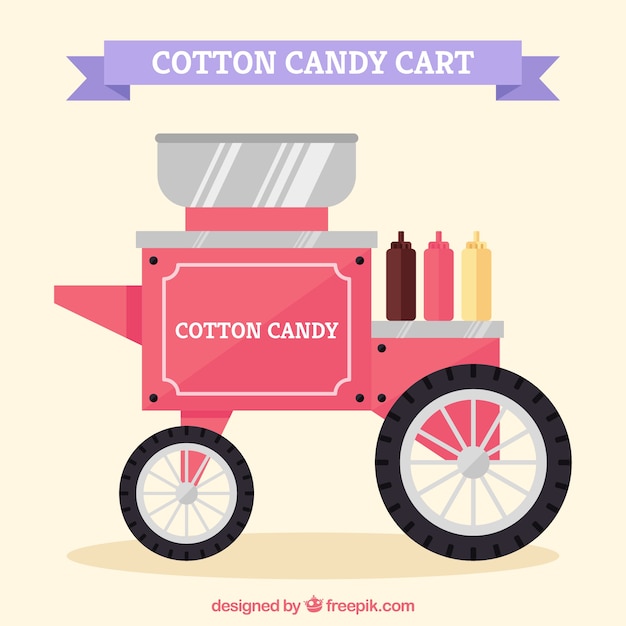 Traditional cotton candy cart