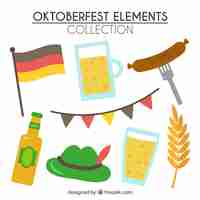 Free vector traditional elements of oktoberfest