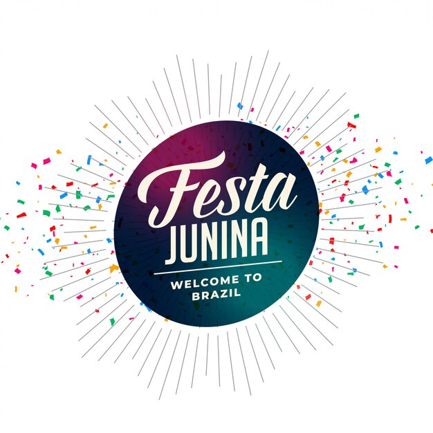 Traditional festa junina celebration confetti