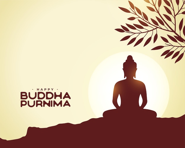 Traditional gautama buddha jayanti background for meditation