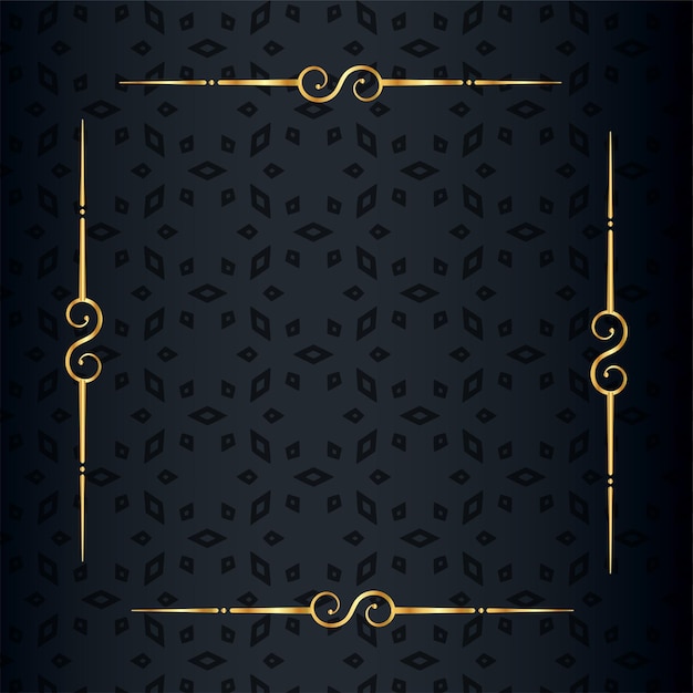 Free vector traditional golden floral border frame background in indian style