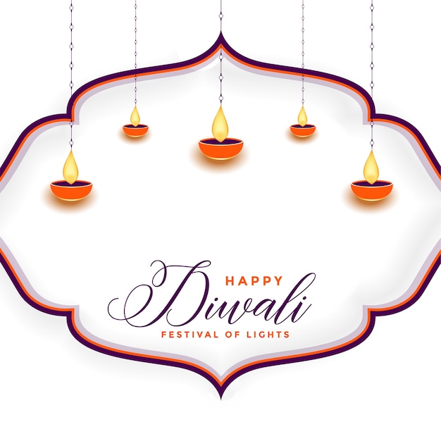Free vector traditional happy diwali festival background