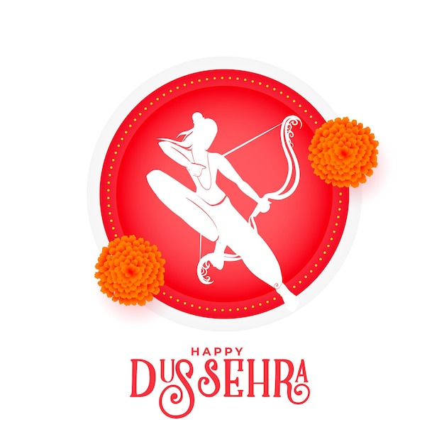 Free vector traditional happy dussehra festival background design