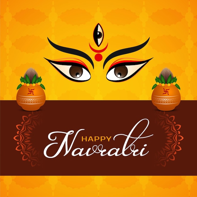 Free vector traditional happy navratri festival background design vector