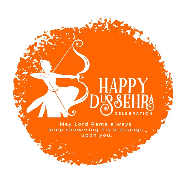 전통적인 힌두교 축제 dussehra 카드 디자인 배경