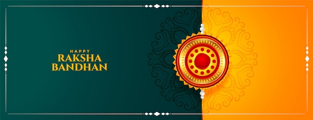 Traditional hindu raksha bandhan festival banner