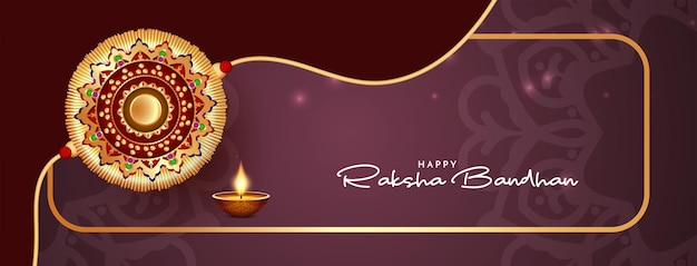 Традиционный индийский фестиваль Happy Raksha Bandhan приветствие баннер