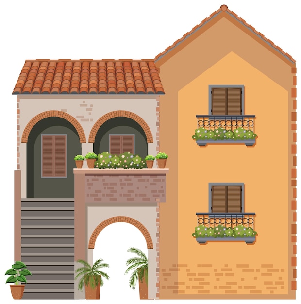 Traditional Italian architecture house building