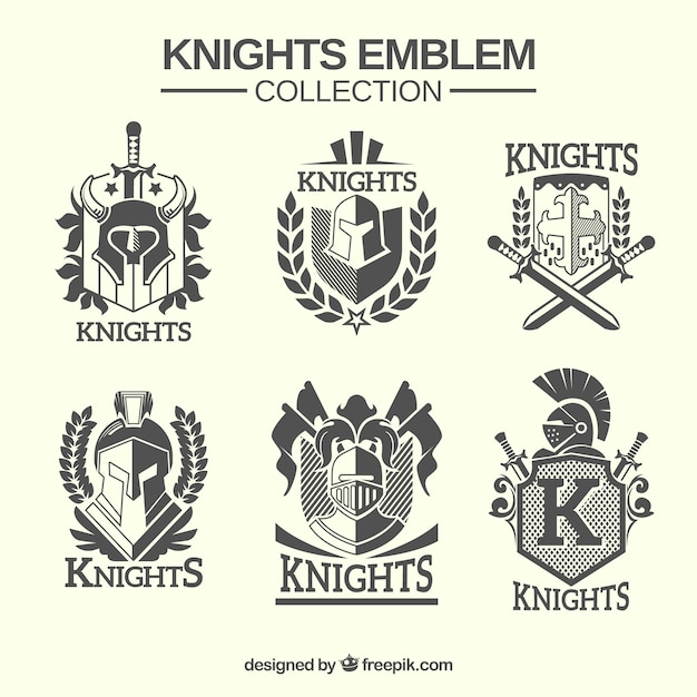 Traditional knight emblems