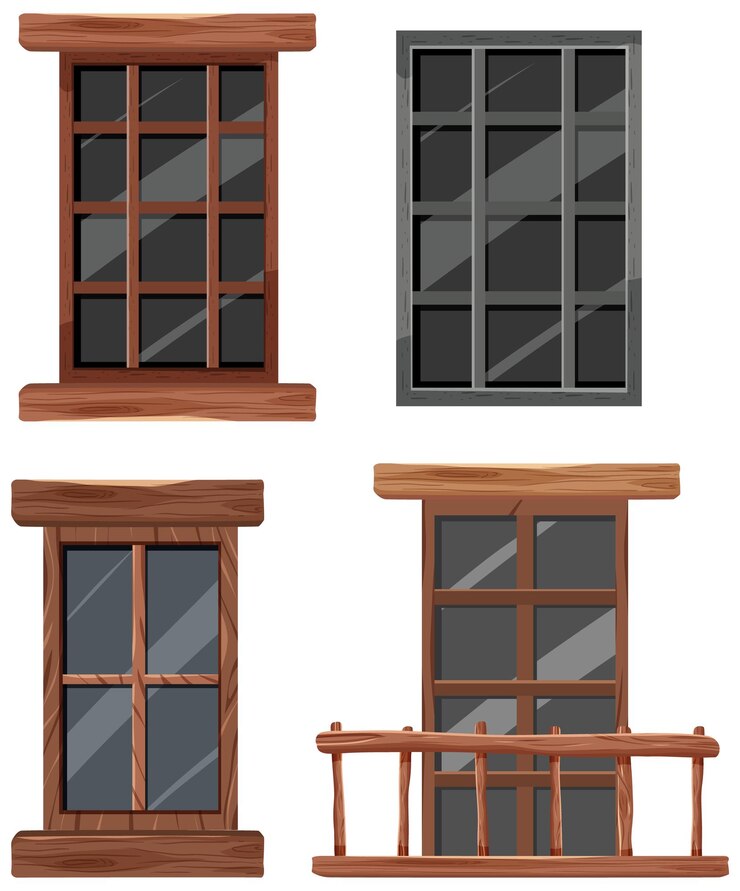 Free Vector traditional mexican house windows