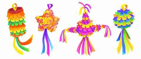 Free vector traditional mexican paper pinata for party