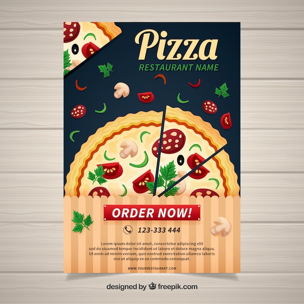 Traditional pizza restaurant poster