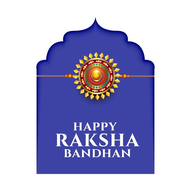 Traditional raksha bandhan festival banner with rakhi design