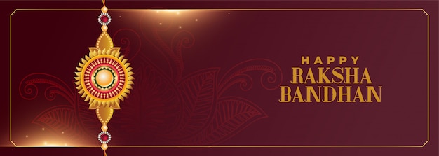 Free vector traditional raksha bandhan festival banner