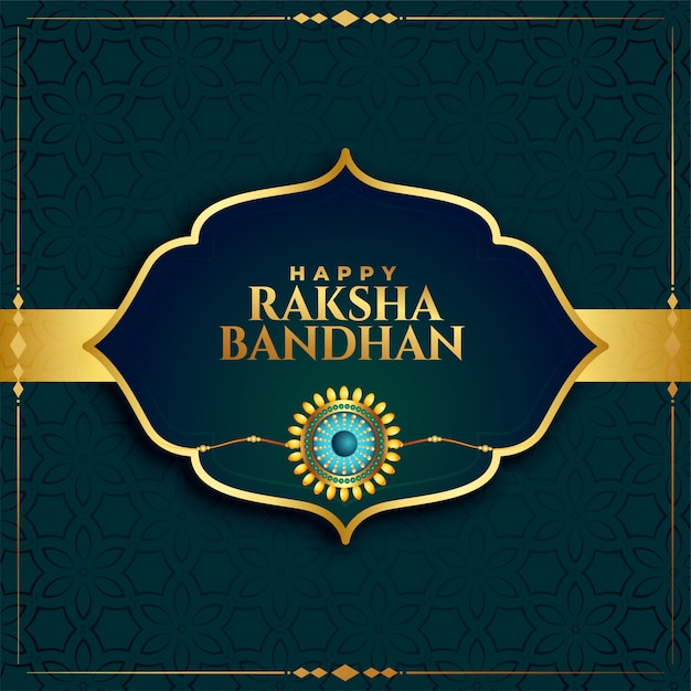 Free vector traditional raksha bandhan indian festival card design