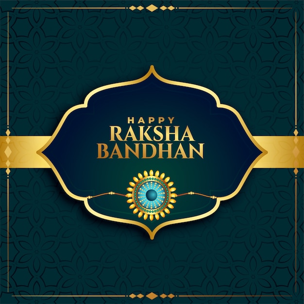 전통적인 raksha bandhan 인도 축제 카드 디자인