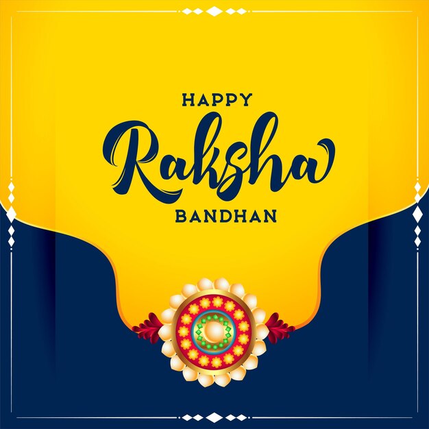 전통적인 raksha bandhan 인도 축제 소원 카드 디자인