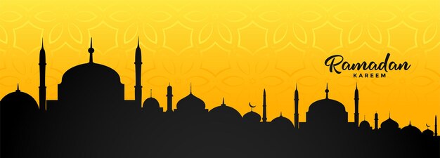 Vettore gratuito banner di evento tradizionale ramadan kareem