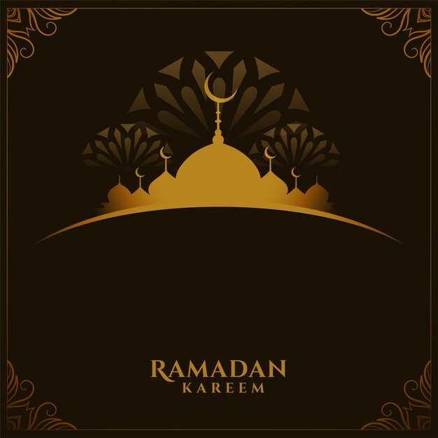 Traditional ramadan kareem festival card with text space