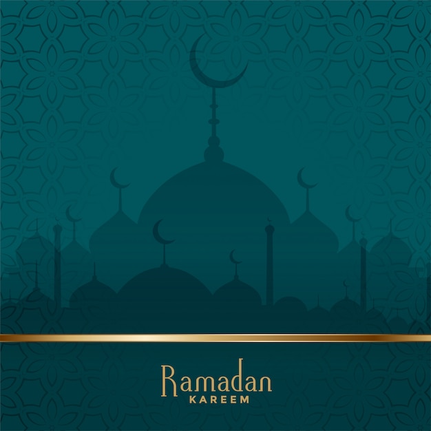 Free vector traditional ramadan kareem mosque festival background