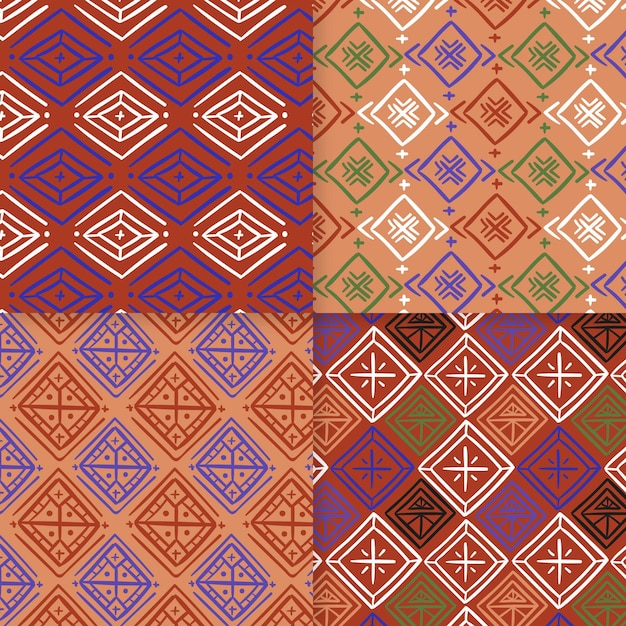 Traditional songket seamless pattern template