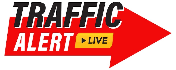 Free Vector traffic alert live notification banner