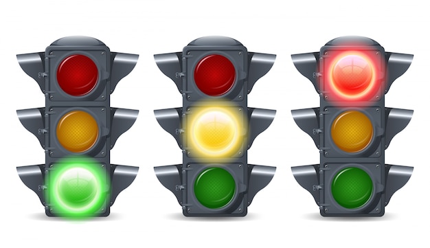 Free vector traffic lights set